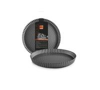IBILI – Moule à tarte IB835330 perforé, dentelé, fond amovible 30 cm noir