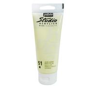 Pébéo Peinture acrylique Studio 837051 – Jaune Lumière satiné – Tube 100 ml
