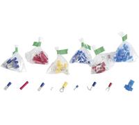 838517 Assortiment de cosses à sertir 0.705 mm² 10 mm² blanc, jaune, rouge, bleu, métal 1050 pc(s)