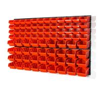 84 bacs gerbables avec étagère murale 120 x 80 cm | étagère murale de stockage