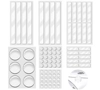 84 Pièces Tampon Autocollant Transparent Butoir, Butées de Protection en Caoutchouc Anti-Choc Anti-Bruit, Patin Silicone Transparent, Amortisseurs Autoadhésifs Tampon pour Porte Tiroirs Armoire