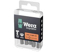 Wera Embout Impaktor 05057644001 – 6 pans 4 x 50 mm 1/4'' (6,3 mm) – 5 pièces