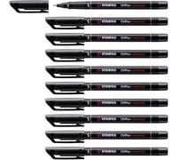 [841/46-10] STABILO Lot de 10 Feutres pour Transparent OHPen Permanent Pointe...