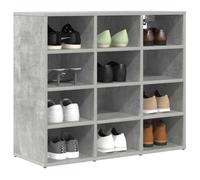 84990 | Cabinet à chaussures - Cabinet/Commode - MEUBLECHIC - Meuble de couloir - avec étagère Gris béton 77,5x30x67 cm""Printemps/ét