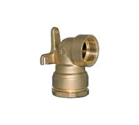 851-25-20S Applique murale femelle Ø25 mm 90° laiton mat