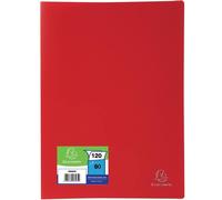 Porte-vues - EXACOMPTA - A4 - Polypropylène souple - 120 vues - Couverture opaque rouge