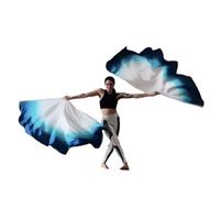 86.61 Drapeaux de danse semi-circulaires avec tiges flexibles | 1 paire de drapeaux d'ailes d'ange pour bannière de danse d'église, drapeau de protection coloré, drapeaux de danse, cadeaux