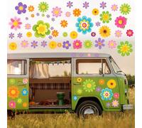 86 PCS Autocollants de Voiture,Fleur Sticker Autocollant Vinyle Automobile Décoration Extérieure Décorations de Voiture Accessoires Decal Sticker pour SUV Camion Moto Portes Murs Ordinateur Portable
