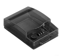 86 Socket Box Password Lock Dustproof Cover No Drill(Black Transparent) | Resettable combination lock, prevents unauthorized pour access, seals out dust and oil, indoor outdoor safe
