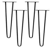 860 mm Table Pied Lot de 4 Acier Noir Hairpin Legs Pied pieds de meuble table ioniques