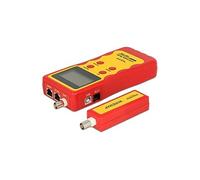 DeLock Testeur de câbles 86108 – BNC, RJ-12/RJ-45, USB, Écran LED, 9V, Jaune/Rouge, sans piles