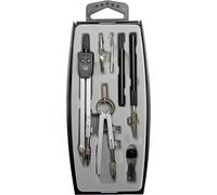 Coffret de compas, 7 pièces, noir