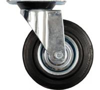 87311 - à roulettes 75 mm avec caoutchouc noir