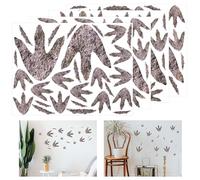 88pcs Autocollants Empreintes Dinosaures, Réalistes Décor Empreintes Dinosaures Autocollants Traces Dinosaures Amovibles pour Garçons Crèche Chambre Salle de Jeux Fête à Thème