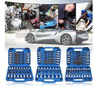88Pcs Tournevis Torx Bit Socket Écrous 1-2 Dr Auto Type Clé Set