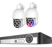 8CH NVR Système de sécurité, 8MP double lentille, IP66 étanche, 8CH NVR 2 pièces caméras, 1T