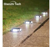 8LED solaire allée lumière extérieure jardin sol lumières LED étanche solaire applique Camping pour étape escalier voie passerelle Dec