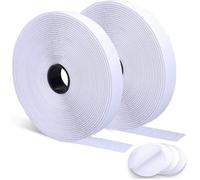 8M Scratch Autocollant Double Face, avec Extra 4 Paires Autocollant Rond, Pour Moustiquaires/Cas Photos Installation, 20mm,