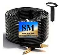 8m tuyau haute pression pour Kärcher K2 K3 K4 K5 K7, 400 Bar (5800 PSI) avec système Quick-Connect-Click, tuyau pratique de prolongation et de remplacement in einture de stockage
