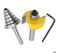 8mm Fraise de Défonceuse à Feuillure Routeur Bit Avec 6 Ensemble Roulements Pour Plusieurs Profondeurs 28,6 mm, 22,2 mm, 19,05 mm