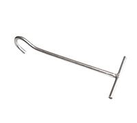 8mm Thick T Style Solid Hand Pull Hooks | Stainless Steel Hook for Open Manhole Cover, Drain Grate/Vaults/Roll-up Door Ues(60cm/23.6in)