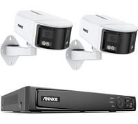 8MP caméra de sécurité, double objectif, 180 degrés panoramique, 8CH NVR, 8CH NVR 2kits, Aucun
