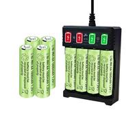 8PCS 1.2V 1800mAh Ni-MH AA Batteries & 1PCS USB Chargeur Convient pour Microphone sans fil, Jouets électriques, Souris RC, Calculatrice, Rasoir, Appareils ménagers, Lampes solaires Piles rechargeables