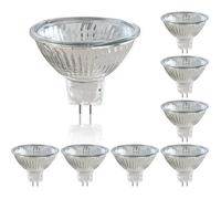 8pcs 12V Ampoules Halogènes Réflecteur GU5.3 50W,Dimmable Projecteur,Ampoule Spot Halogène MR16,Blanc Chaud 2700K,Base à 2 Broches
