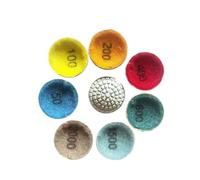 8Pcs 2" 50mm Tampon Polissage Diamant Humide Disque Meulage Tranchant | For le ponçage de sol incurvé en pierre de marbre de granit et de jade(3000,M14)