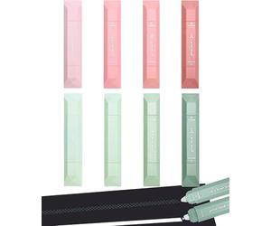 8Pcs 2-in-1 Rubans Correcteurs & Colle à Ruban Adhésif Double Face,5M*6mm Roller Colle，6M*5mm Souris Correcteur Blanc avec Capuchon Protecteur, pour Scrapbooking, Album Photo,Scolaire(Rose+Vert)
