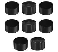 8PCS Bouchon en caoutchouc, Bouchon de tube rond de 90 mm d'ID, Bouchon de protection en caoutchouc, Bouchon flexible en PVC pour tuyau, clôture, poteau de tuyau, meuble, garde-corps (BK)