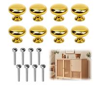 8PCS Boutons de Meuble, Poignée Meuble Bouton De Meuble Doré Rond Pour Tiroirs Et Portes, Bouton De Tiroir En Alliage Pour Poignée De Meuble Élégante, Bouton De Porte Pour Aménagement Intérieur