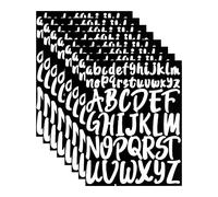 8pcs Lettres Autocollants en Vinyle, 2,5cm 5cm Lettres Adhésives Scrapbooking Pour Travaux Manuels en Plein Air Enseignes Affiches Boîtes Aux Lettres Fenêtres Voiture (Blanc)