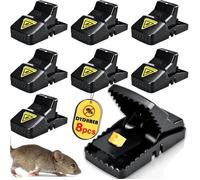 8pcs Piege a Rat Réutilisable-Piege a Souris Conçu de Très Sensib-Hygiénique Efficace Récipient d'Appât pour Les Cuisines/Jardins