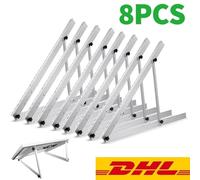 8PCS PV Support 114cm Panneau solaire Panneau solaire 0°-90° Montage en hauteur photovoltaïque