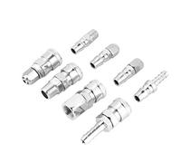 8Pcs Raccords Coupleur Rapides Compresseur Pneumatiques Air Connecteur 1/4'' en Alliage de Zinc pour Compresseur d'Air Pneumatiques Tuyau