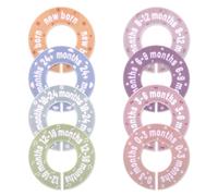 8pcs Séparateur Penderie Bébé, Couleurs Douces Séparateur Cintres Bébé par Âge Design Circulaire Double Face Convient Cannes Plupart pour 0 à 24 Mois Vêtements Organiser (Style Régulier)