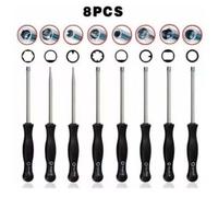 8pcs Tournevis Carburateur - Kit de réglage pour moteurs 2 temps - Compatible STIHL, Husqvarna - 8 pouces
