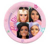 Amscan Assiettes en carton Barbie Sweet Life 23 cm rose 8 pièces