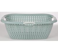 8x Bac à linge Ergonomica 27L Vert Boîte de collection Panier plastique Vêtements Soft Touch