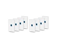 8X Cat6 Prise Murale Ethernet 1 Port RJ45 Réseau Femelle à Femelle Coupleur Mural Plaque Jack Blanc et Bleu