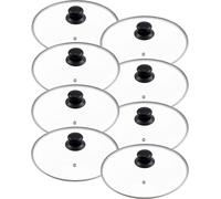 8x Couvercle de poêle 32cm Couvercle en verre Couvercle de casserole résistant à la chaleur Couvercle de rechange Couvercle de cuisson
