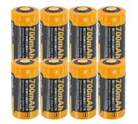 8x CR123 A Li-Ion batterie avec 3.7V, 700mAh capacité inclus boîte de batterie idéal pour les caméras de surveillance Arlo, lampes de poche LED