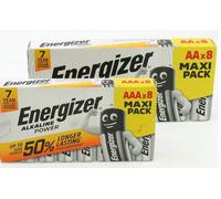8 Piles AA Energizer Alcaline 1,5 V LR6 MN1500