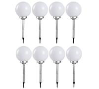8x LED boule solaire extérieur plug lumières patio jardin sol lampes à piquer
