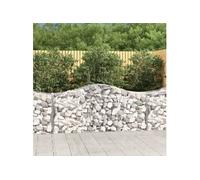vidaXL Paniers à gabions 200x50 cm - Fer galvanisé