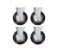 8x Roulettes Fixes Roues Fixes pour Chariot Roulant Etabli Meuble Etagère à Livre Tables de Travail Capacité de 180 kg 200 mm