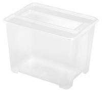 8x TEX Box 21L 38x28x27cm Transparent Couvercle Rangement Caisses à jouets Clair