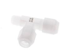 8x10mm & R1/4'' PVDF Raccord en T à angle droit pour tuyau avec filetage mâle 10bar/145psi