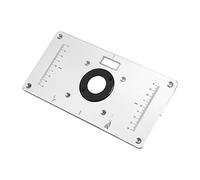 9,3''x4,7''x 0,3 '' Plaque D'insertion en Aluminium de Table de routeur de Toupie en avec 4 Anneaux et Vis pour Bancs de Menuiserie